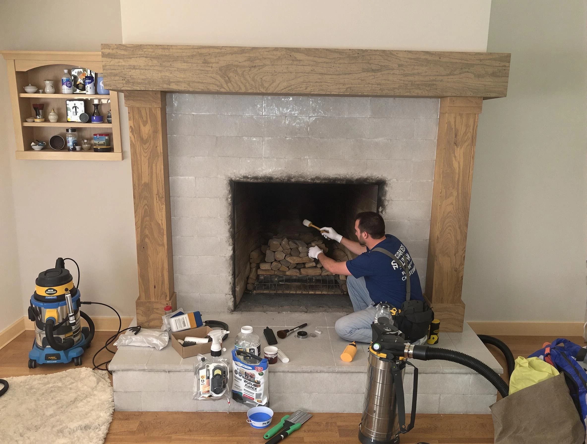 Detailed creosote removal process by Smyrna Chimney Sweep in Smyrna, GA