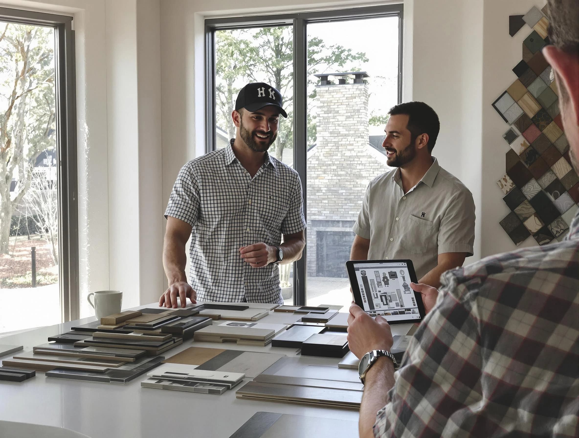 Smyrna Chimney Sweep remodeling a chimney and fireplace in Smyrna, GA
