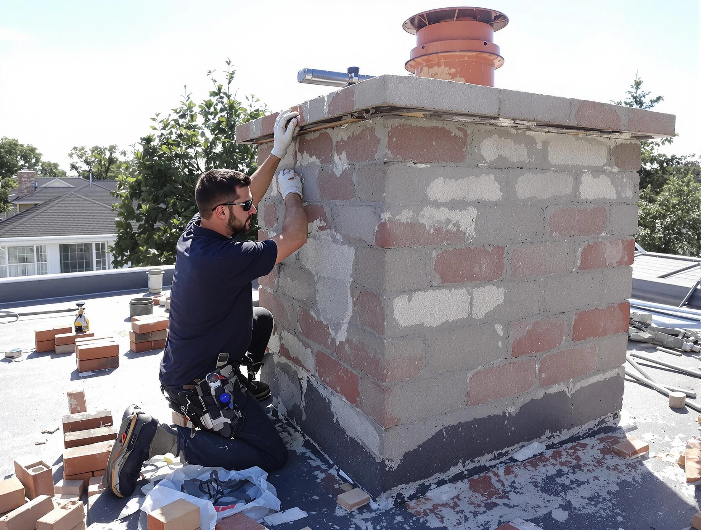 Advanced chimney repair process by Smyrna Chimney Sweep in Smyrna, GA
