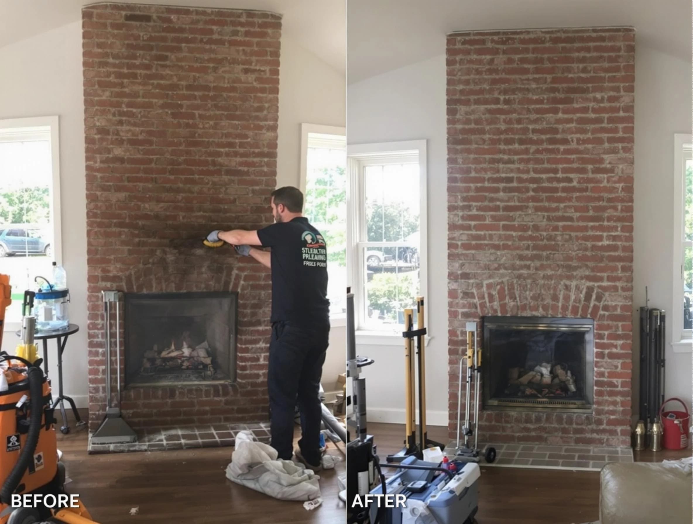 Finished chimney sweeping service by Smyrna Chimney Sweep in Smyrna, GA