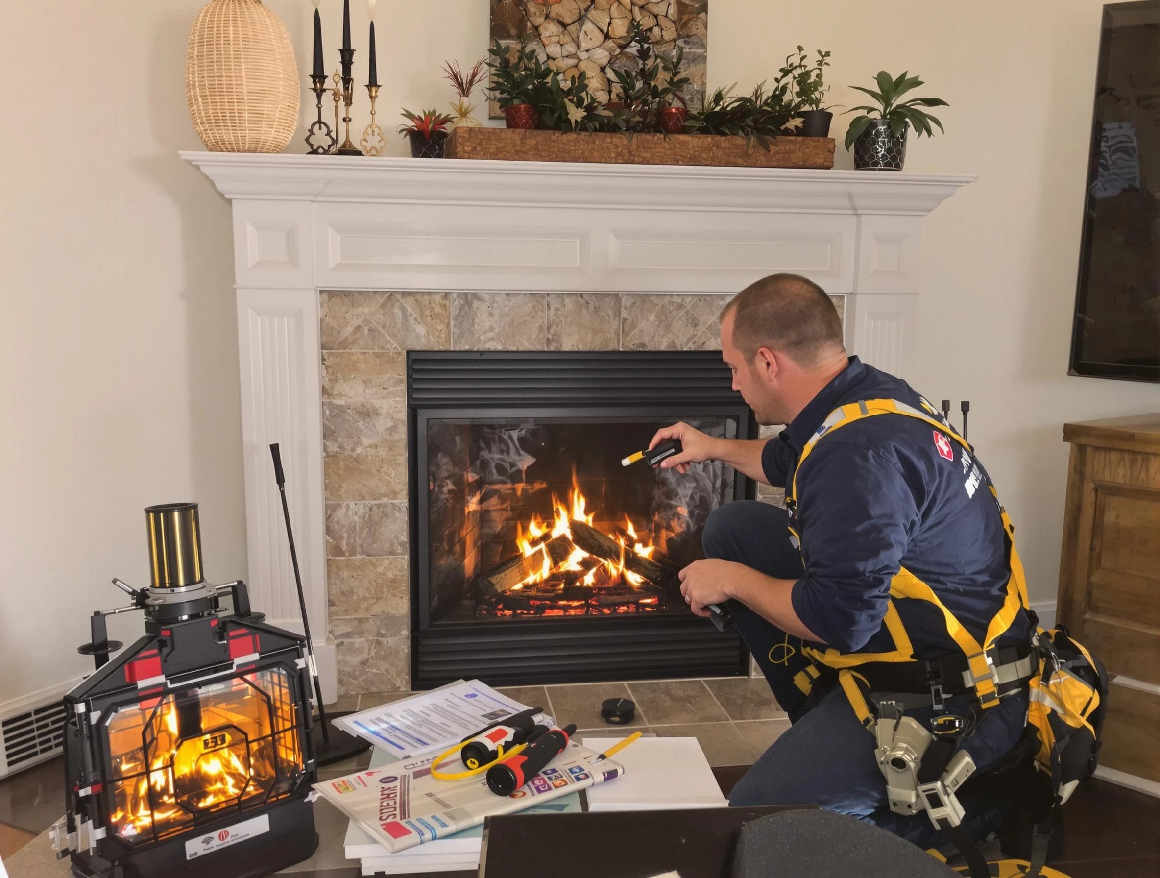 Safety-focused fireplace inspection by Smyrna Chimney Sweep in Smyrna, GA