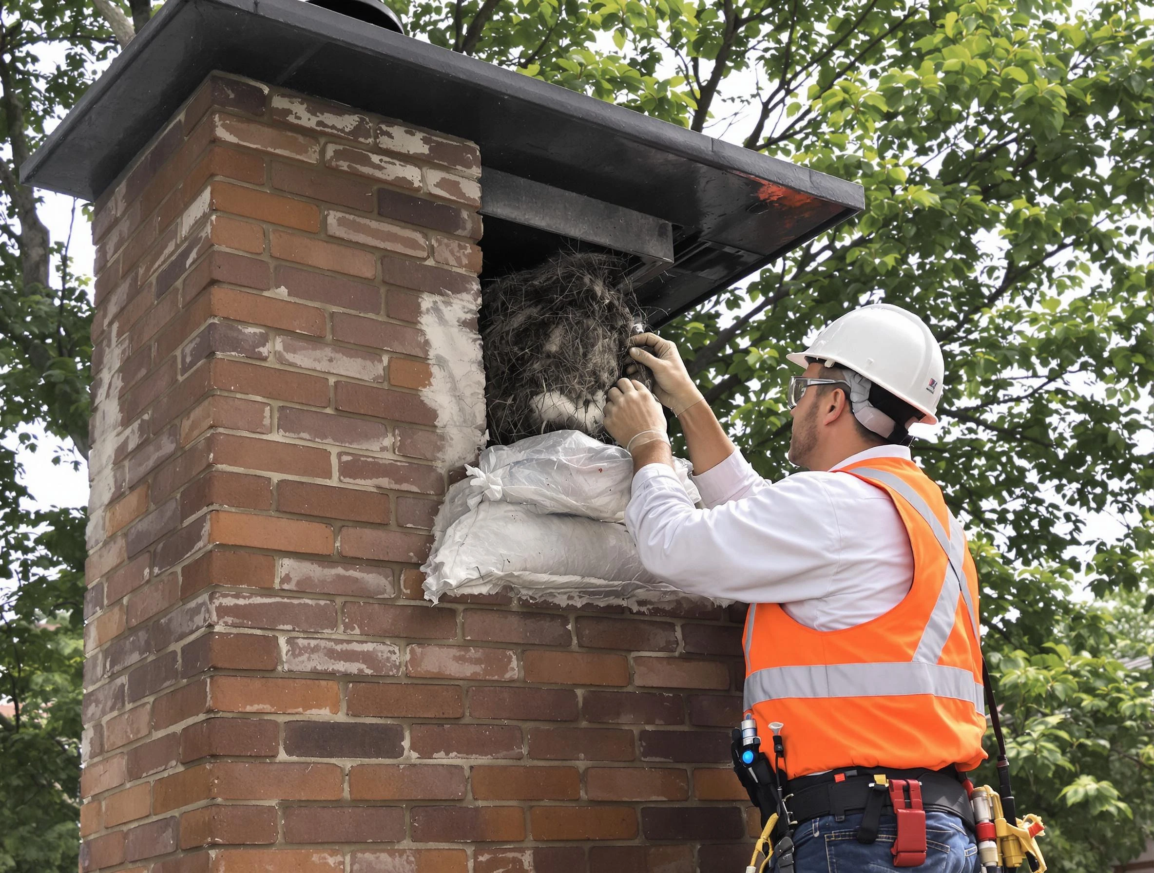 Humane removal of debris and animals by Smyrna Chimney Sweep in Smyrna, GA