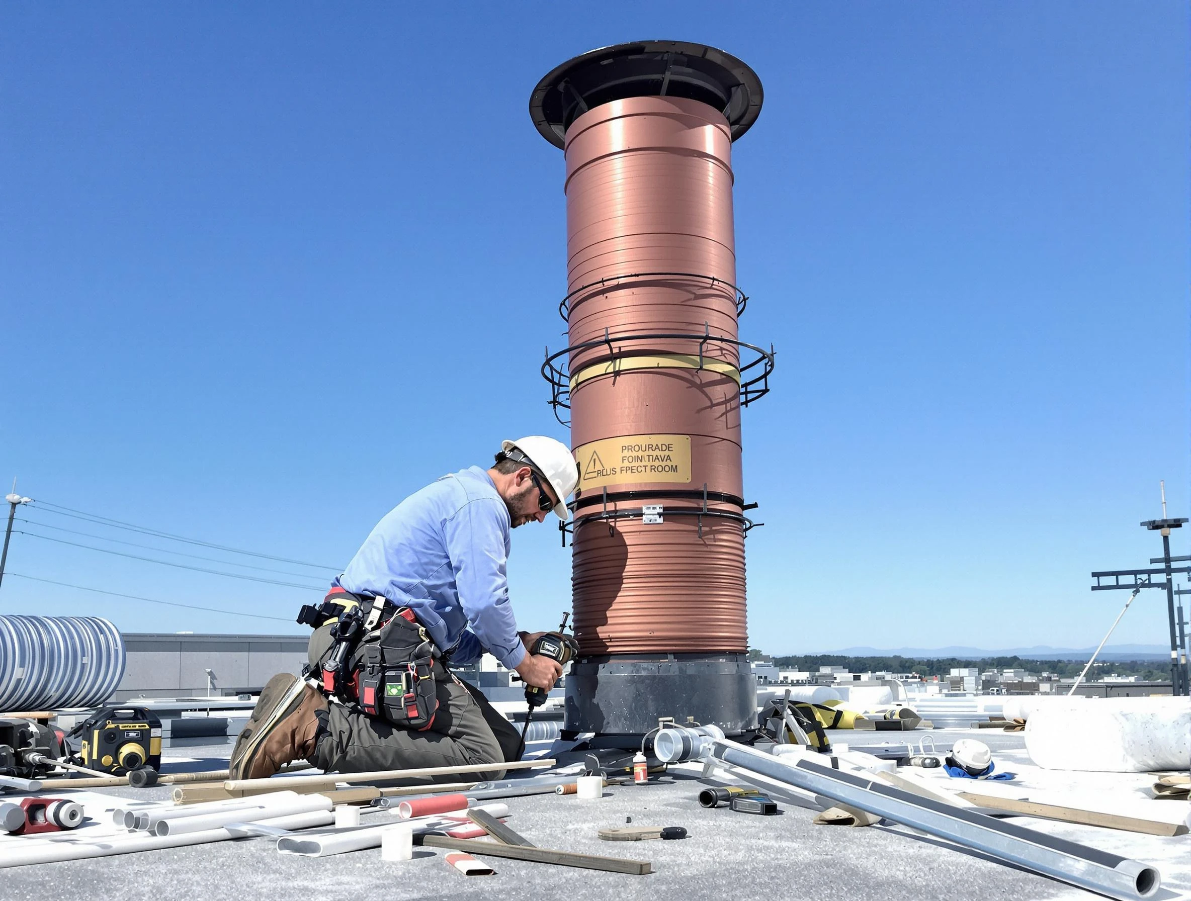 Installed chimney liner by Smyrna Chimney Sweep in Smyrna, GA