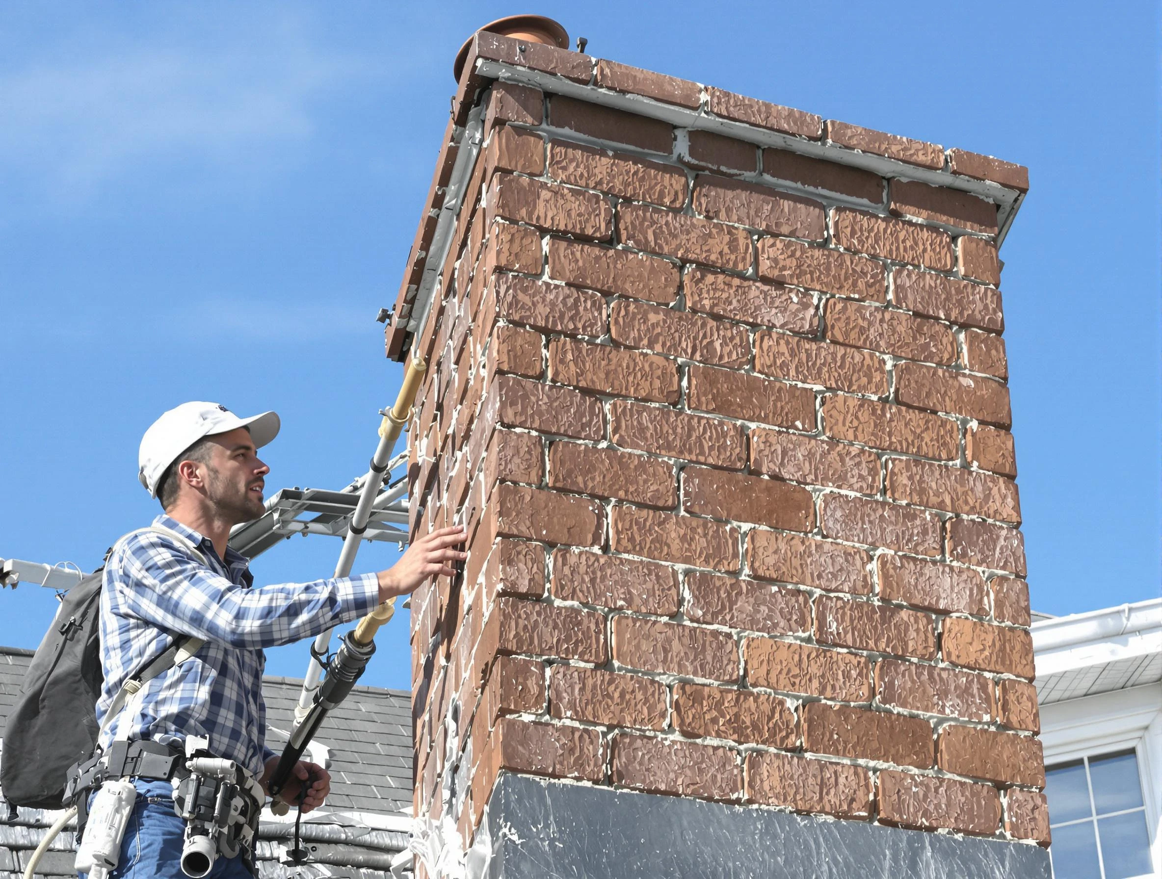 Brickwork for a chimney rebuild by Smyrna Chimney Sweep in Smyrna, GA