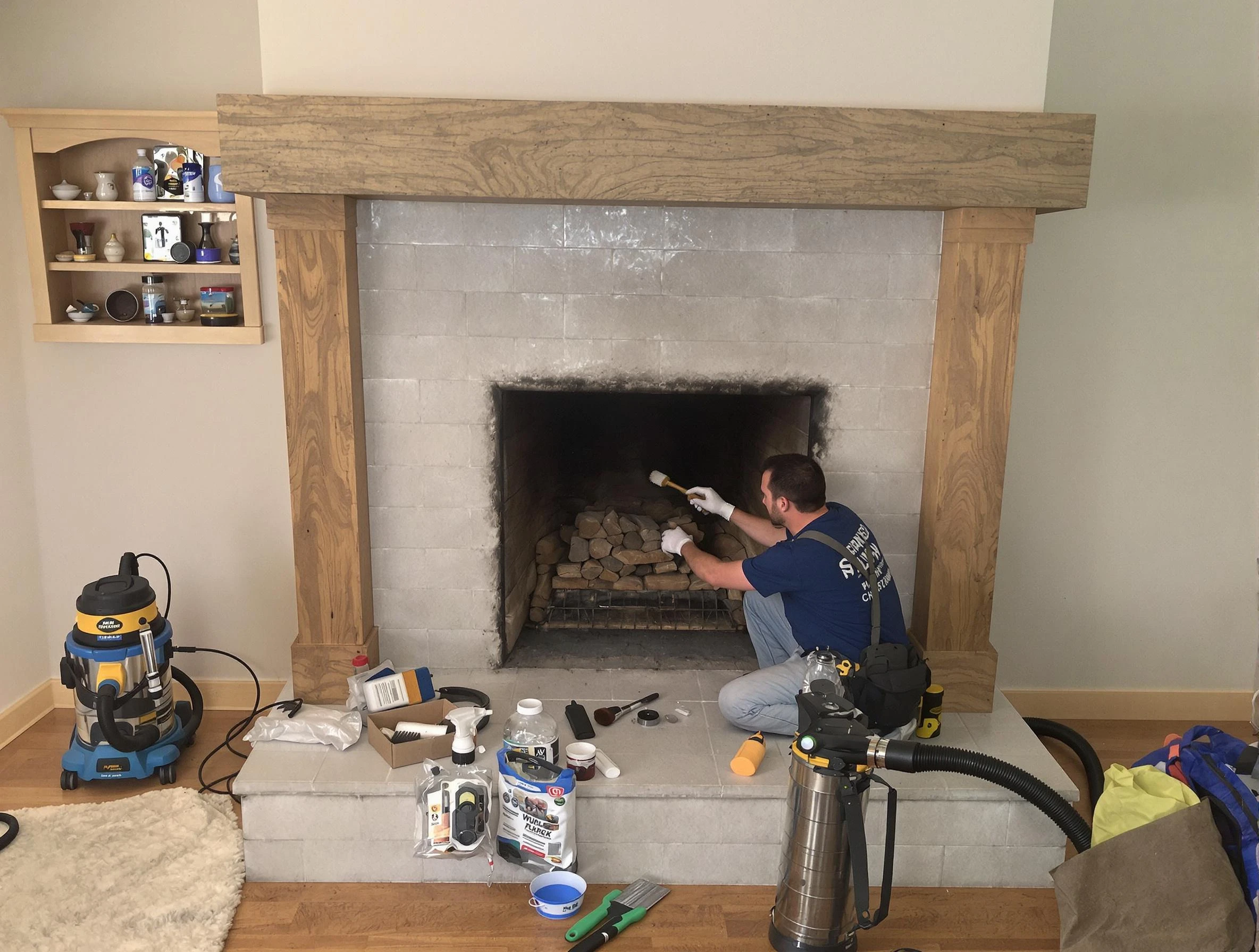 Detailed creosote removal process by Smyrna Chimney Sweep in Smyrna, GA